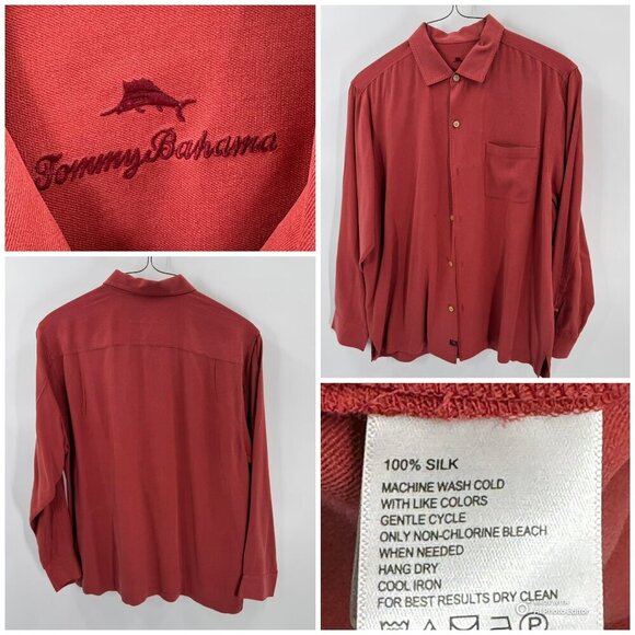 Tommy Bahama Button Down 7 Shirt Lot Size XL Assorted Materials & Designs - Picture 3 of 7